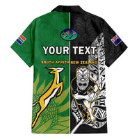 (Custom Personalised) New Zealand And South Africa Rugby Hawaiian Shirt All Black Maori Mix Springboks LT14 - Polynesian Pride