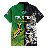 (Custom Personalised) New Zealand And South Africa Rugby Hawaiian Shirt All Black Maori Mix Springboks LT14 - Polynesian Pride