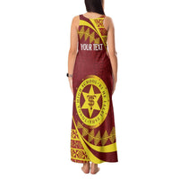 Personalised Tonga High School Family Matching Tank Maxi Dress and Hawaiian Shirt Happy 77 Years Anniversary LT14 - Polynesian Pride