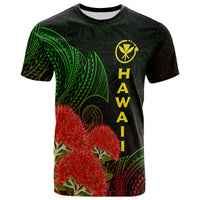 Hawaii Polynesian T Shirt Ohia Lehua LT12 Unisex Black - Polynesian Pride