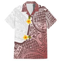 Polynesian Matching Clothes For Family Polynesian Tribal Plumeria Flowers Off Shoulder Long Sleeve Dress And Shirt - Polynesian Pride