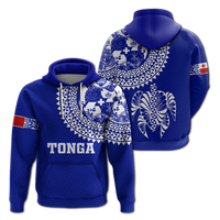 Tonga Hoodie Tongan Blue Turtle LT12 Pullover Hoodie Blue - Polynesian Pride