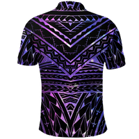 Polynesian Spearhead Purple Galaxy Polo Shirt LT12 - Polynesian Pride