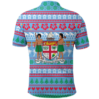 Fiji Christmas Polo Shirt Ugly Christmas LT12 - Polynesian Pride