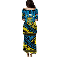 Tuvalu Puletasi Dress 44th Independence Anniversary - Tribal Pattern - LT12 - Polynesian Pride