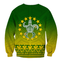 (Custom Personalised) Cook Islands Turtle With Tribal Sweatshirt - LT12 - Polynesian Pride
