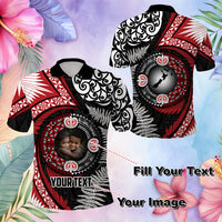 Custom Photo Tonga and New Zealand Together Polo Shirt Ngatu Art Tribal Maori Tattoo and Silver Fern CTM03 - Polynesian Pride