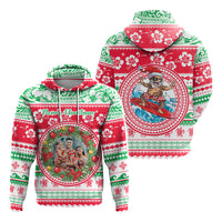 Custom Photo Polynesian Christmas Hoodie - Polynesian Pride