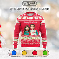 Custom Photo Polynesian Christmas Knitted Sweatshirt Funny Style CTM05 - Polynesian Pride