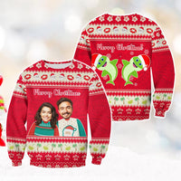 Custom Photo Polynesian Christmas Sweatshirt Funny Style CTM05 - Polynesian Pride