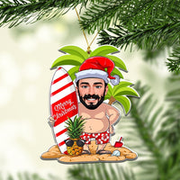 Custom Photo Christmas Ceramic Ornament Polynesian Santa CTM05 Multicolor - Polynesian Pride