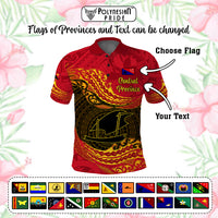 Custom Papua New Guinea Provinces Polo Shirt Symbol Flag Polynesian Pattern - Polynesian Pride