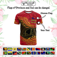 Custom Papua New Guinea Provinces T Shirt Symbol Flag Polynesian Pattern CTM05 - Polynesian Pride