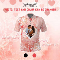 Custom Photo New Zealand Valentine Polo Shirt Maori Hongi With Piwakawaka CTM05 - Polynesian Pride