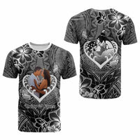 Custom Photo New Zealand Valentine T Shirt Maori Hongi With Piwakawaka CTM05 - Polynesian Pride