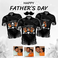 Custom Photo I Love You Dad Polo Shirt Father's Day Polynesian Pattern CTM05 Multicolor - Polynesian Pride