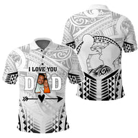 Custom Photo I Love You Dad Polo Shirt Father's Day Polynesian Pattern CTM05 - Polynesian Pride