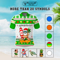Custom Christmas Hawaii Symbols Polo Shirt Polynesian Tribal Pattern CTM05
