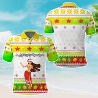Custom Christmas Hawaii Symbols Polo Shirt Polynesian Tribal Pattern CTM05