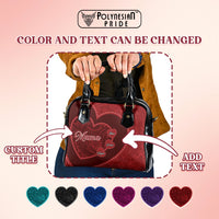 Custom Photo Happy Mother's Day Shoulder Handbag Polynesian Pattern CTM05 - Polynesian Pride