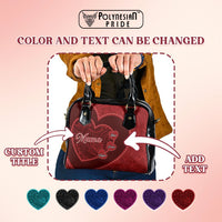 Custom Photo Happy Mother's Day Shoulder Handbag Polynesian Pattern CTM05 - Polynesian Pride