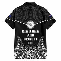 Custom Photo New Zealand Fern Rugby Hawaiian Shirt Maori Pattern