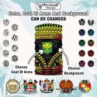 Custom Polynesia Neck Gaiter Coat Of Arms Polynesian Tribal Pattern CTM05 - Polynesian Pride