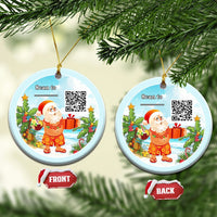 Custom Photo QR Code Polynesia Christmas Ceramic Ornament CTM05 Multicolor - Polynesian Pride