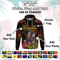 Custom Photo Papua New Guinea Provinces Hoodie Symbol Flag Sepik Blue Orchid Motifs CTM05 - Polynesian Pride