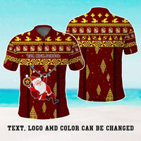 Custom Christmas Tonga Schools Polo Shirt Santa Claus Logo CTM05 - Polynesian Pride
