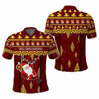 Custom Christmas Tonga Schools Polo Shirt Santa Claus Logo CTM05 - Polynesian Pride