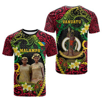Custom Photo Vanuatu Provinces T Shirt Coat Of Arms Plumeria Polynesian Pattern CTM05 - Polynesian Pride