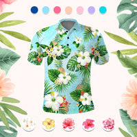 Custom Hawaii Islands Flowers Polo Shirt Polynesian Tribal CTM05 Multicolor - Polynesian Pride