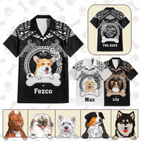 Custom Dog Hawaiian Shirt With Polynesian Pattern