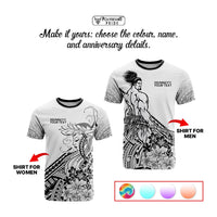 Personalised Polynesian Beauty Woman and Warrior Valentine T Shirt With Pacific Pattern CTM09 - Polynesian Pride