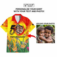 Custom Photo Papua Niugini Hapi 50th Indipendens Hawaiian Shirt Year of PNG 1975-2025 CTM09 - Polynesian Pride