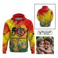 Custom Photo Papua Niugini Hapi 50th Indipendens Hoodie Year of PNG 1975-2025 CTM09 Multicolor - Polynesian Pride