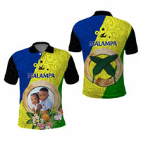 Malampa Province Custom Polo Shirt With Photo Vanuatuan Boar's Tusk Flag Multicolored