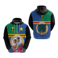 Tafea Province Custom Hoodie With Photo Vanuatuan Boar's Tusk Flag Multicolored CTM09