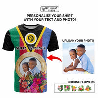 Shefa Province Custom T Shirt With Photo Vanuatuan Boar's Tusk Flag Multicolored