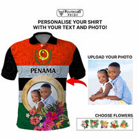 Penama Province Custom Polo Shirt With Photo Vanuatuan Boar's Tusk Flag Multicolored