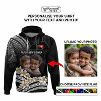 Custom Photo Papua New Guinea Provinces Hoodie Bird of Paradise with Black Polynesian Tribal CTM09 - Polynesian Pride