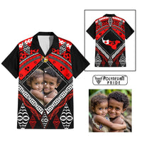 Custom Photo Tonga Hawaiian Shirt Polynesian Pattern Mixed Ngatu Kupesi CTM09 Multicolor - Polynesian Pride