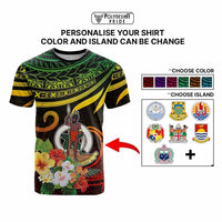 Personalized Photo Polynesian T Shirt Flower With Coat Of Arms CTM09 - Polynesian Pride