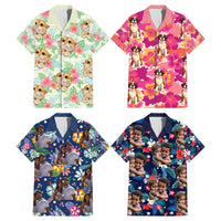 Custom Photo Aloha Tropical Hawaiian Shirt with Hibiscus Leaves Seamless Pattern CTM09 - Polynesian Pride