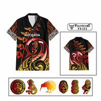 Custom New Zealand Hawaiian Shirt Aotearoa Symbols with Maori Fern Reggae Arty Color CTM09 - Polynesian Pride