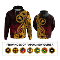 Custom Provinces of Papua New Guinea Hoodie Bird of Paradise Polynesian Tribal CTM09 - Polynesian Pride