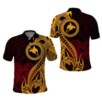 Custom Provinces of Papua New Guinea Polo Shirt Bird of Paradise Polynesian Tribal CTM09 - Polynesian Pride