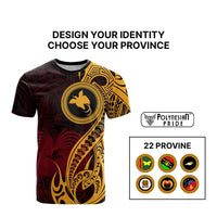 Custom Provinces of Papua New Guinea T Shirt Bird of Paradise Polynesian Tribal CTM09 - Polynesian Pride