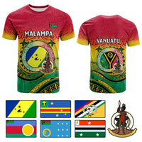 Custom Vanuatu Provinces T Shirt Coat Of Arms Mix Flag CTM14